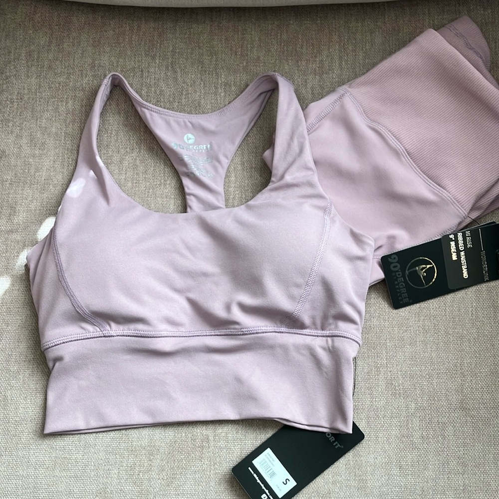 Lavender 90 Degrees high rise 9” short Leggings 9 inch inseam SMALL